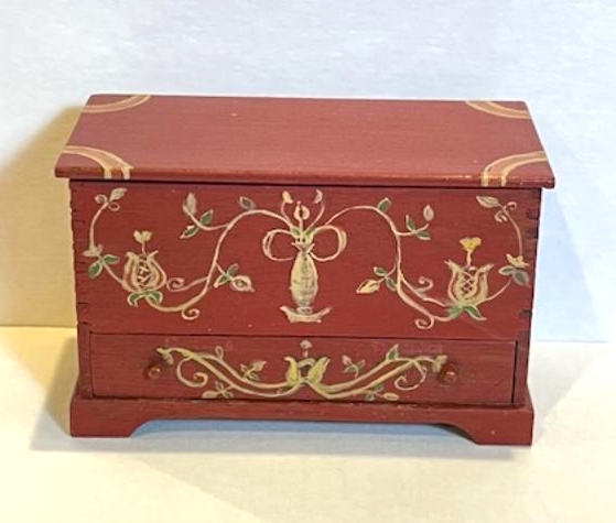 Painted Mule Chest, Red Background